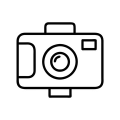 camera icon, camera line art - simple line art of camera, perfect for camera logos and icons