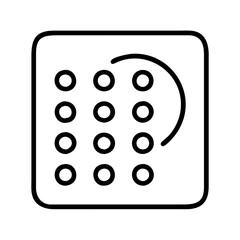 dial pad icon, dial pad line art - simple line art of dial pad, perfect for dial pad logos and icons