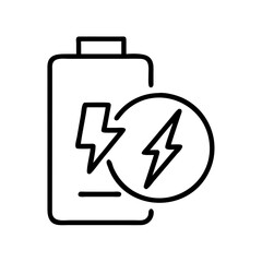 fast charging icon, fast charging line art - simple line art of fast charging, perfect for fast charging logos and icons