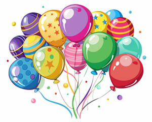 colorful balloons vector illustration