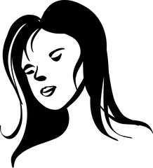 aesthetic woman lineart illustration