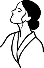 aesthetic woman lineart illustration
