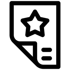 Feature story. Editable stroke vector icon.