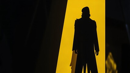 A dark and yellow background with a black background