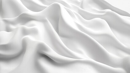 Naklejka premium White fabric draped, studio, elegant folds, backdrop