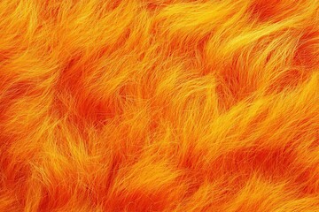 Fototapeta premium Orange fur texture background, soft waves, close-up