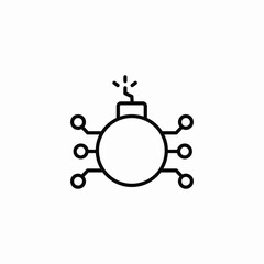 Network connection node icon vector sign