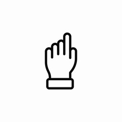 Hand gesture touch icon vector sign