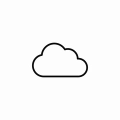 Cloud storage data icon vector sign