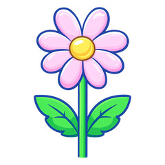Fototapeta premium A high-quality illustration of a pink flower with a transparent background. Perfect for graphic design, floral decorations, wedding invitations, digital art, and botanical-themed projects.