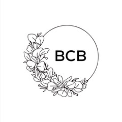 BCB letter logo design with white background in illustrator, vector logo modern alphabet font overlap style. calligraphy designs for logo, Poster, Invitation, etc.