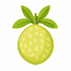 A Simple icon flat 2D icon breadfruit isolated on a transparent background, vector, animation design, simple flat 2D icon, minimalist design and modern illustration