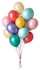 PNG Colorful balloons birthday party event.