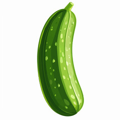 A Simple icon flat 2D icon cucumber isolated on a transparent background, vector, animation design, simple flat 2D icon, minimalist design and modern illustration
