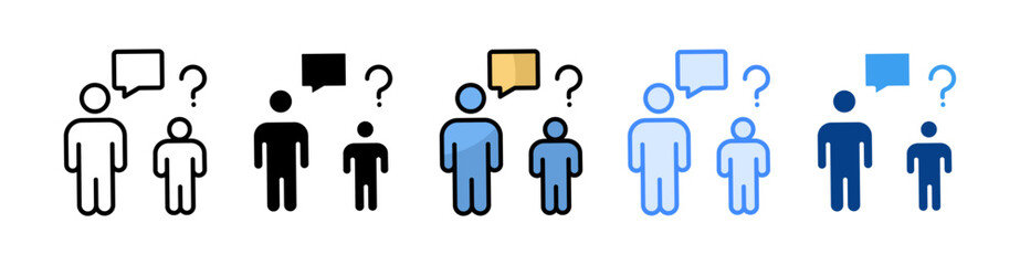 Youth Counseling Icon Set Multiple Style Collection