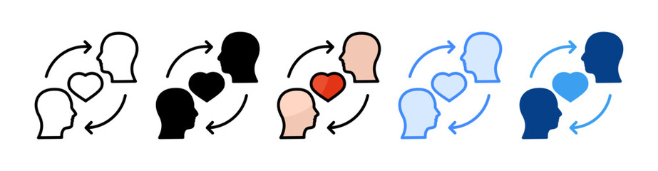 Empathy Development Icon Set Multiple Style Collection