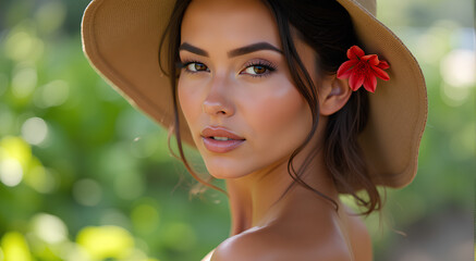 portrait of a woman on the beach