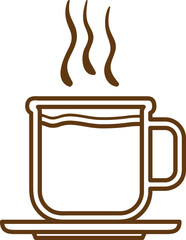 Dark Roast Black Coffee in a Traditional Cup