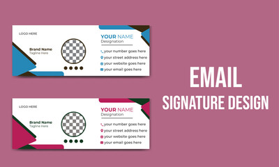 email signature with new shapes and editable own concept