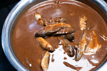 Boiled Fermented Fish sauce , traditional thai food preserved call in thai Pla ra.
