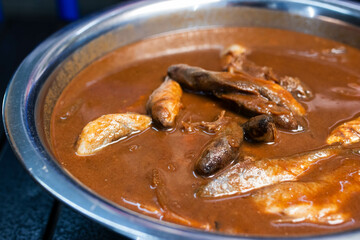Boiled Fermented Fish sauce , traditional thai food preserved call in thai Pla ra.