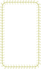 Old Paper Rectangular Frame with Leaf Details