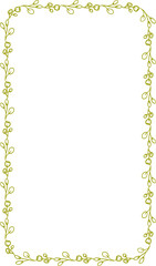 Beautiful Leaf Frame with Rope-Inspired Borders