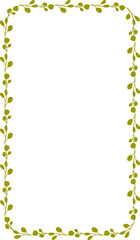 Modern Botanical Rectangle Frame for Wedding Cards