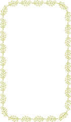 Hand-Drawn Rectangular Leaf Border Design