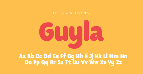 Fototapeta premium Guyla - Funny Handwriting Kids and Child Game Font