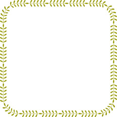 Green Leaf Border for Elegant Frame Design