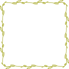 Simple Ornamental Frame with Foliage