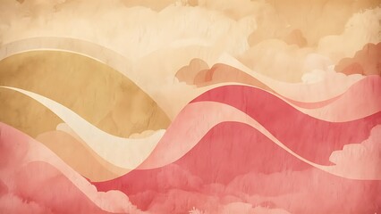 Watercolor background soft vintage with pale beige pink color gradient