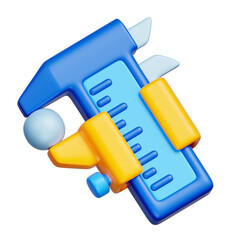 Caliper, Science Physics, 3d rendering.