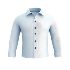 Fototapeta premium Light Blue Button-Up Shirt on a White Background,General Fashion , Remove Background