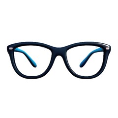 Fototapeta premium Stylish Blue Accent Glasses on a White Background,General Fashion , Remove Background