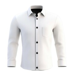 Stylish White Shirt on Transparent Background,General Fashion , Remove Background