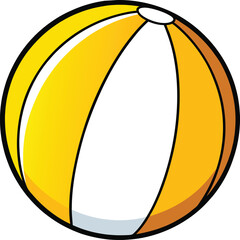 Beach Ball Vector Illustration: Perfect for Summer and Beach-Themed Designs