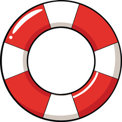 Lifebuoy Vector Illustration: Essential Safety Equipment for Water Rescue and Marine Safety © azad