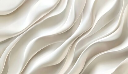 Obraz premium Abstract wavy white fabric texture