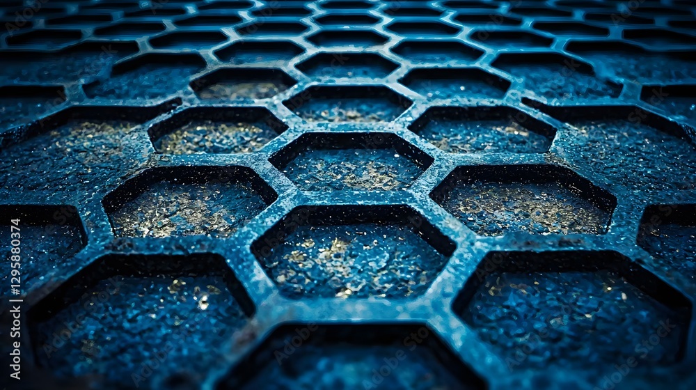 Poster a captivating hexagon pattern repeating seamlessly across the surface creating a mesmerizing visual 
