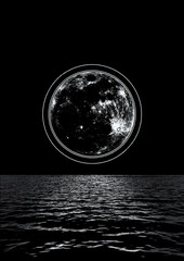 Full moon in the sky