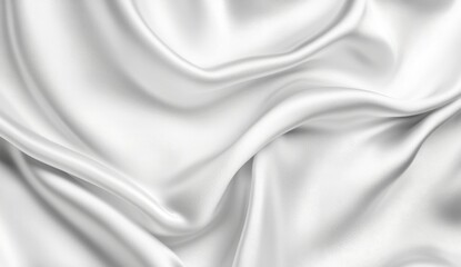 Obraz premium Elegant white silk fabric drapes, studio shot