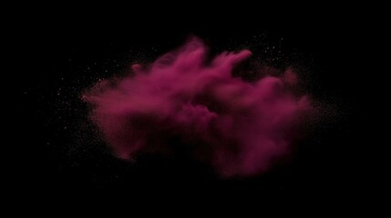 Powder particles, cloud, dark red, burgundy background