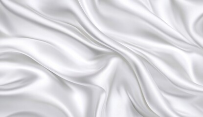 Obraz premium White silk fabric drapes, studio shot, elegant background
