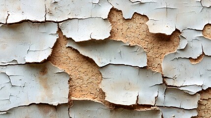 Obraz premium Peeling paint on wall revealing distressed layers and unique character in an urban environment for artistic appeal