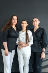 Attractive women dentists. Dentistry concept. Portrait of happy women.