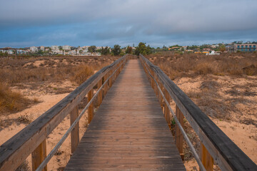 Fototapeta premium Ocean Beach in Portugal. A serene coastal perfect for relaxation and exploration.