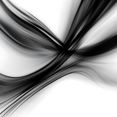 Obraz premium Abstract black and white lines and waves intersecting and flowing