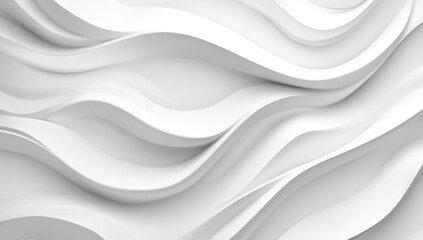 Obraz premium Abstract white wavy surface background